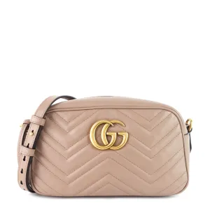 GG Marmont Small Matelass Calfskin Camera Bag