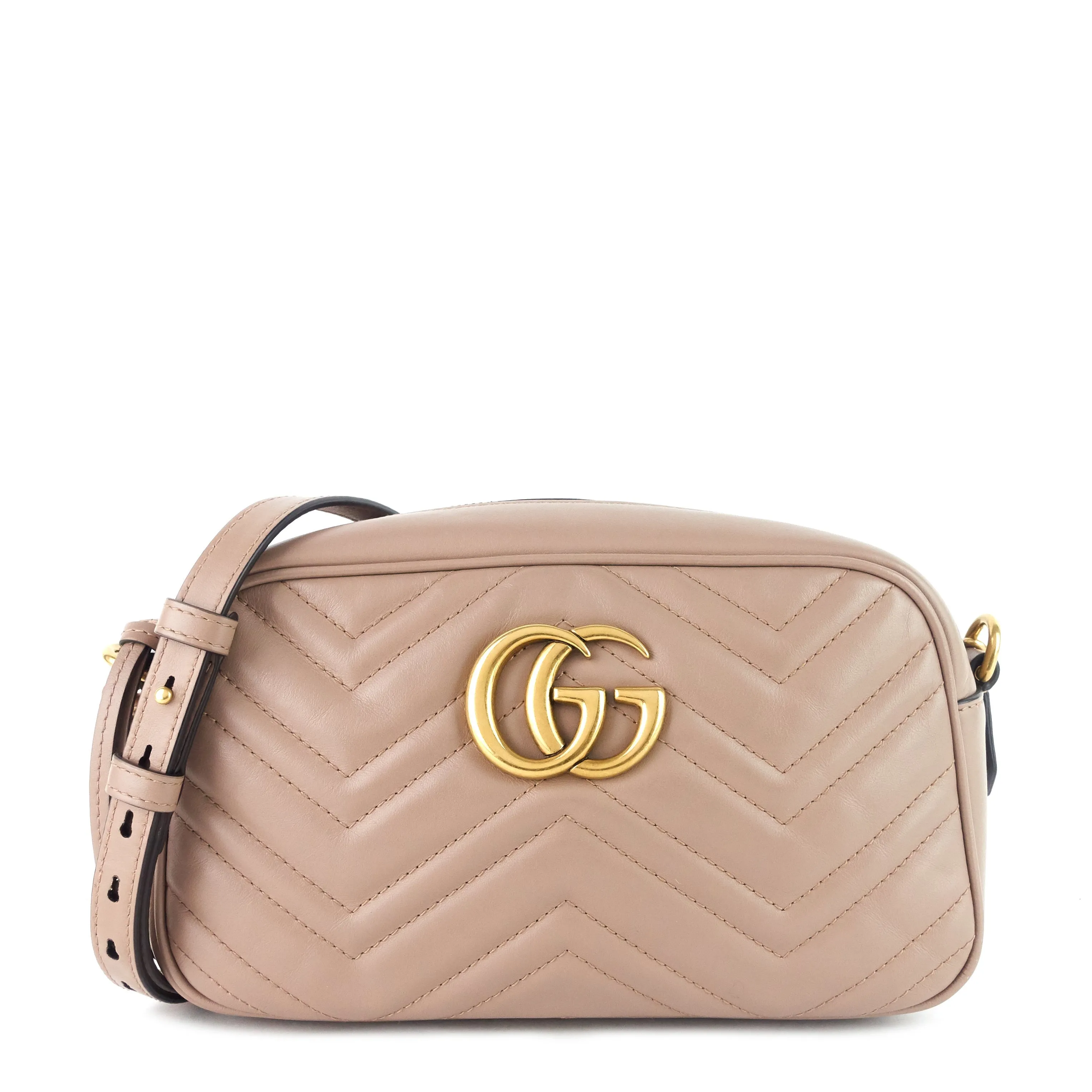 GG Marmont Small Matelass Calfskin Camera Bag