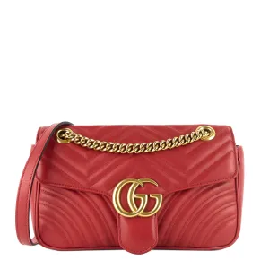 GG Marmont Small Matelass Calfskin Leather Shoulder Bag