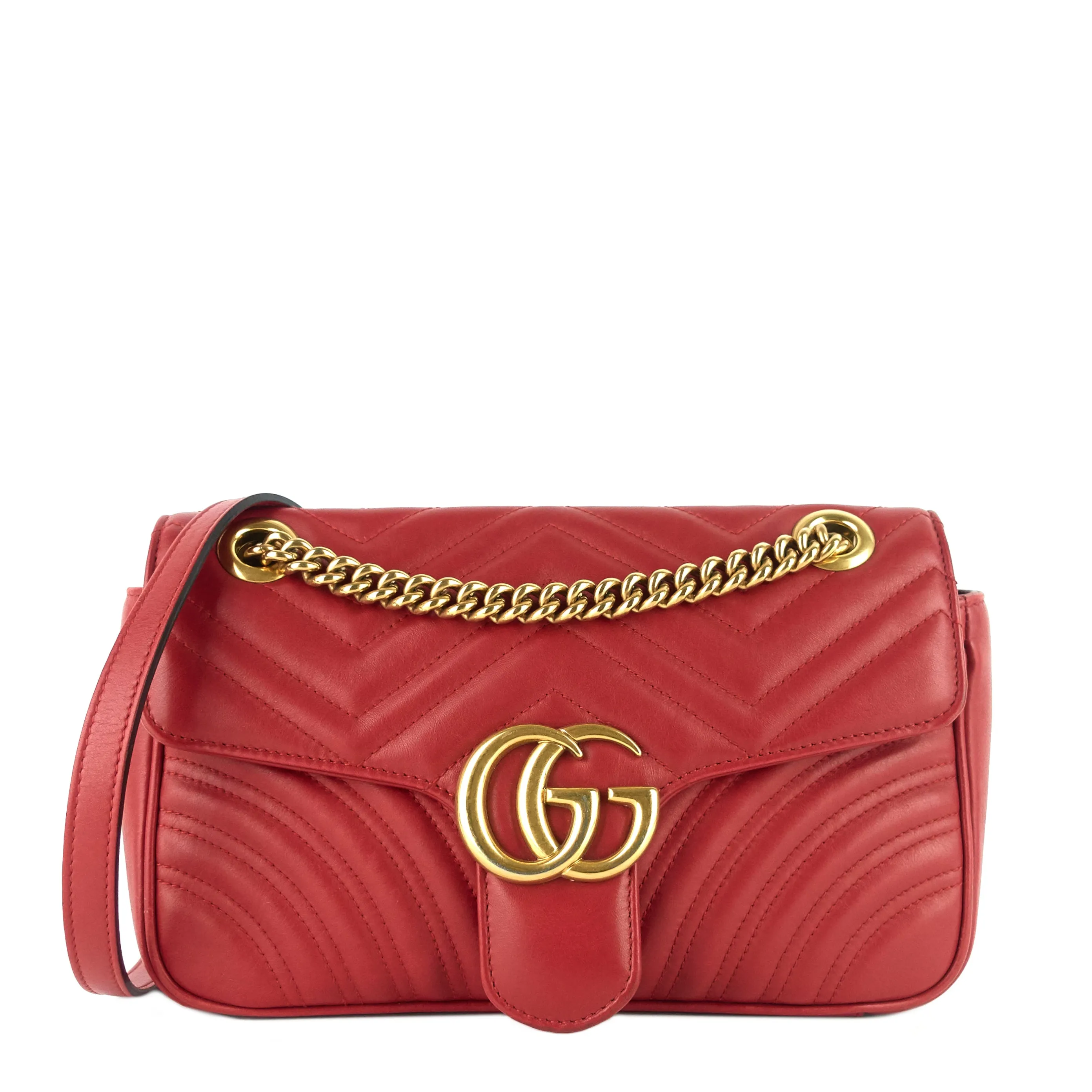 GG Marmont Small Matelass Calfskin Leather Shoulder Bag