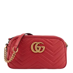 GG Marmont Small Matelass Calfskin Shoulder Bag