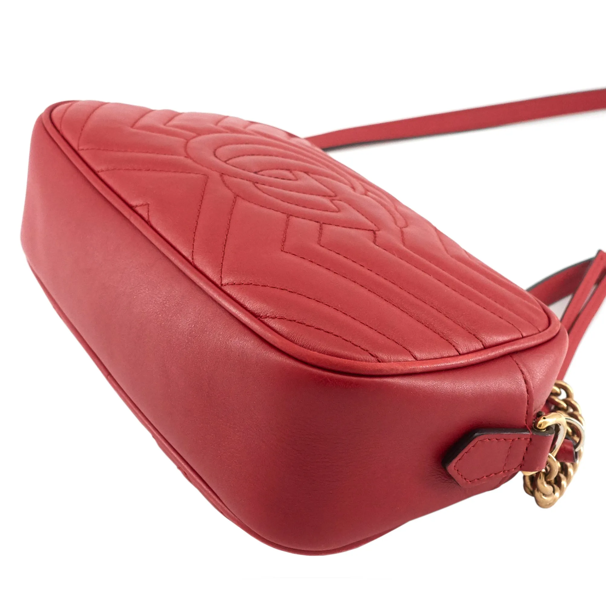 GG Marmont Small Matelass Calfskin Shoulder Bag