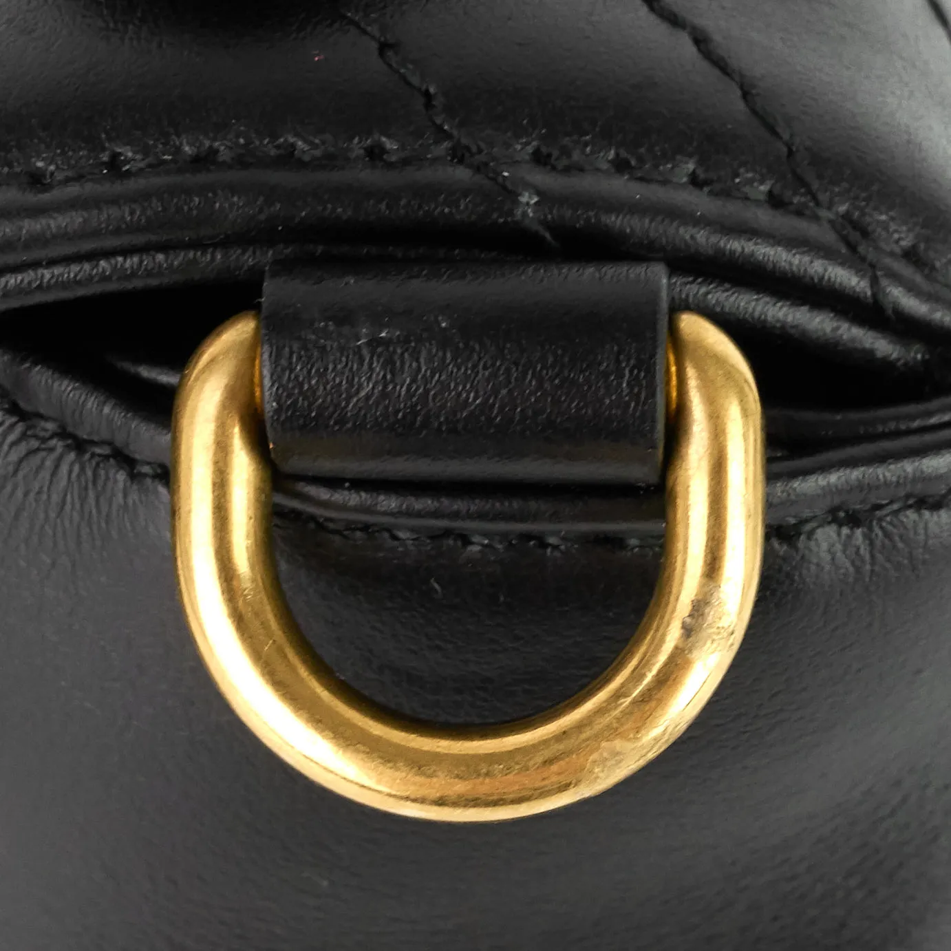 GG Marmont Small Matelass Calfskin Top Handle Shoulder Bag