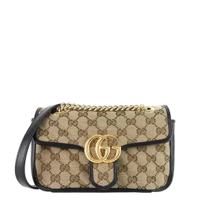 GG Marmont Small Matelass Monogram Canvas Shoulder Bag