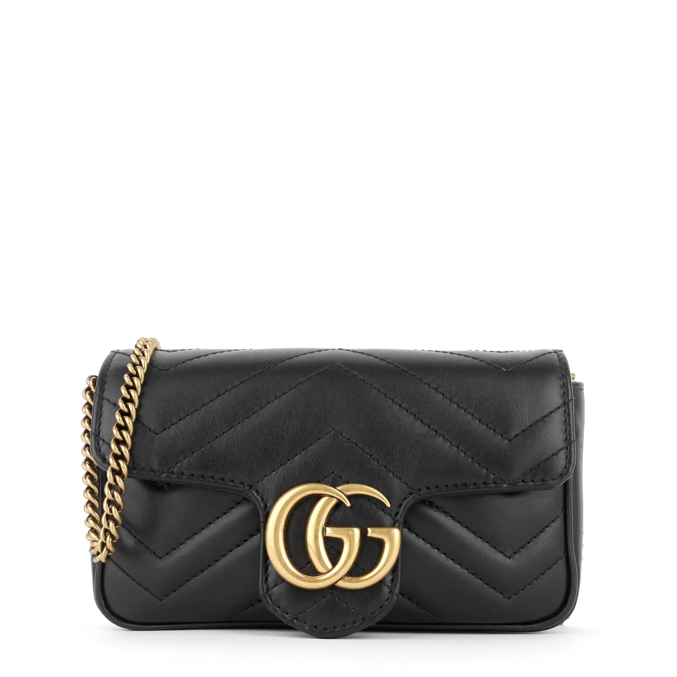 GG Marmont Super Mini Matelass Leather Bag