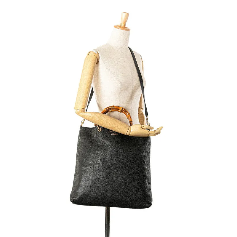 Gucci Bamboo Leather 2way Handbag