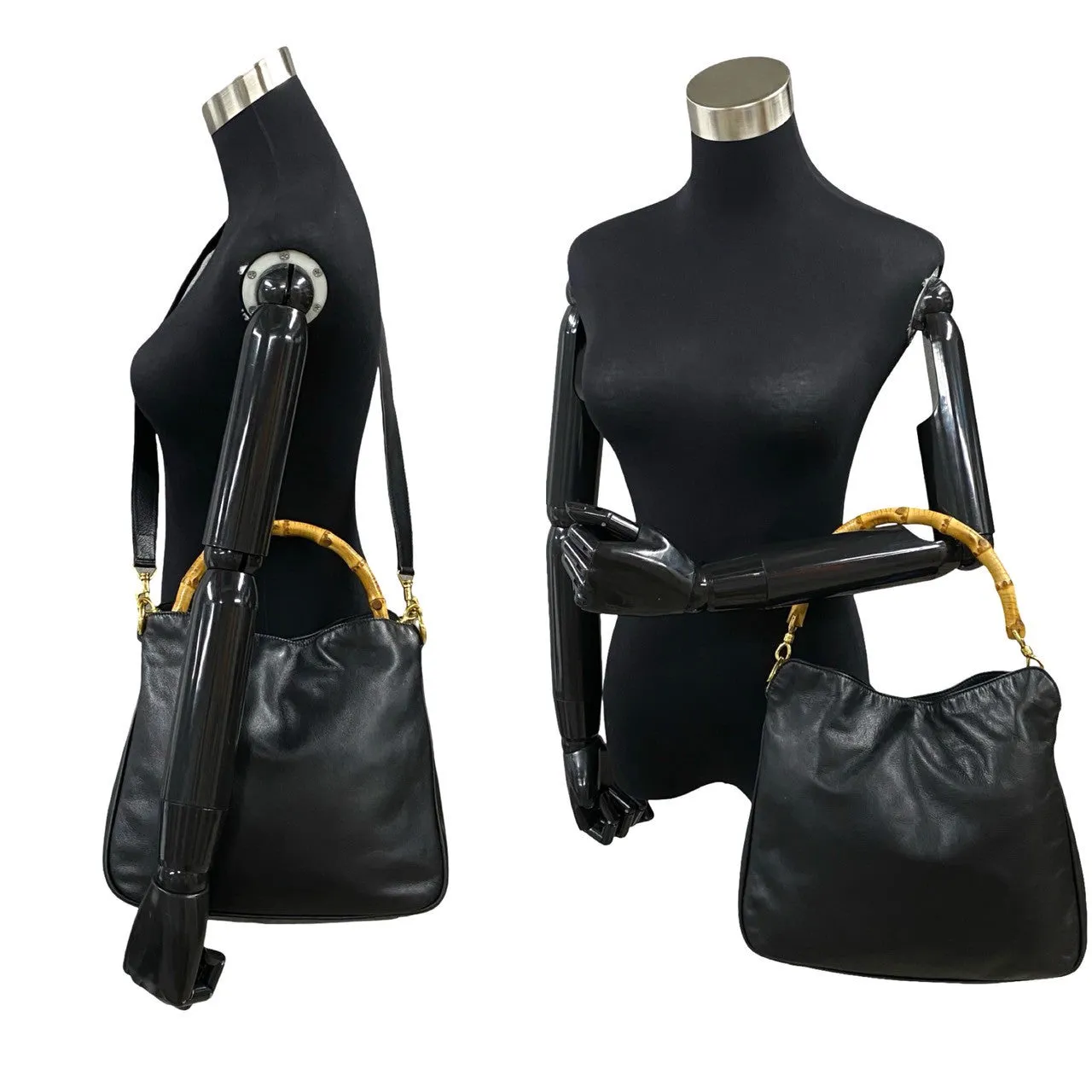 Gucci Bamboo Leather 2way Shoulder Bag