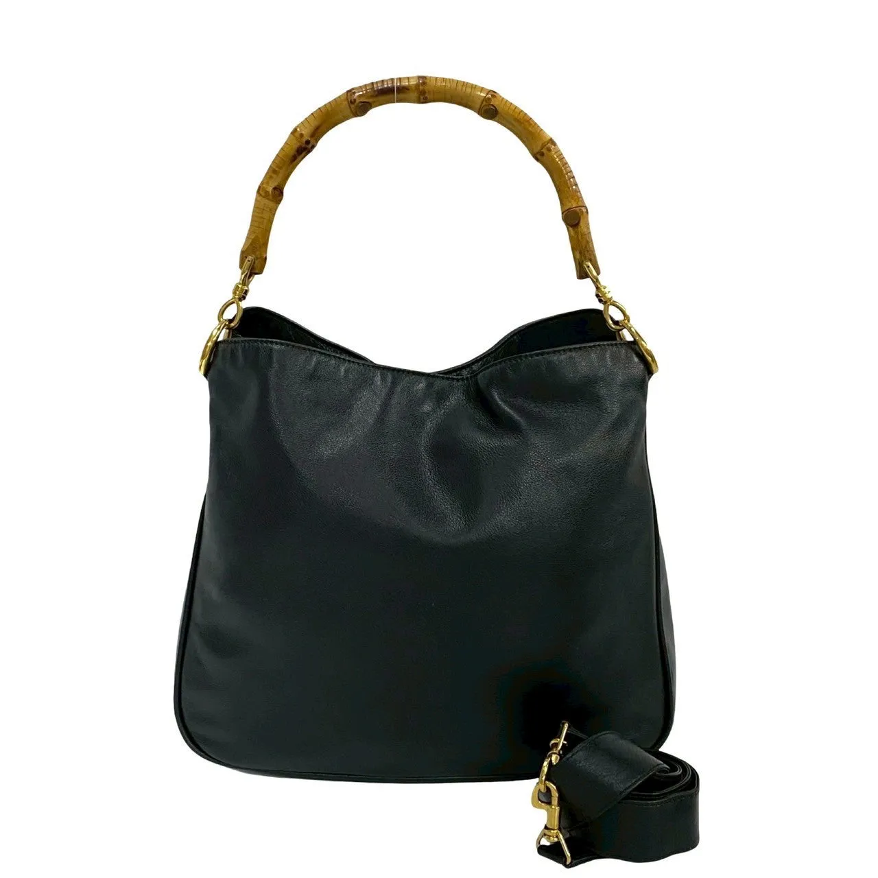 Gucci Bamboo Leather 2way Shoulder Bag