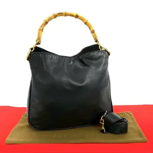 Gucci Bamboo Leather 2way Shoulder Bag
