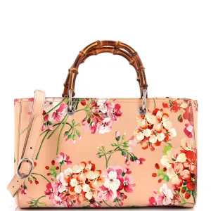 Gucci Bamboo Shopper Tote Blooms Print
