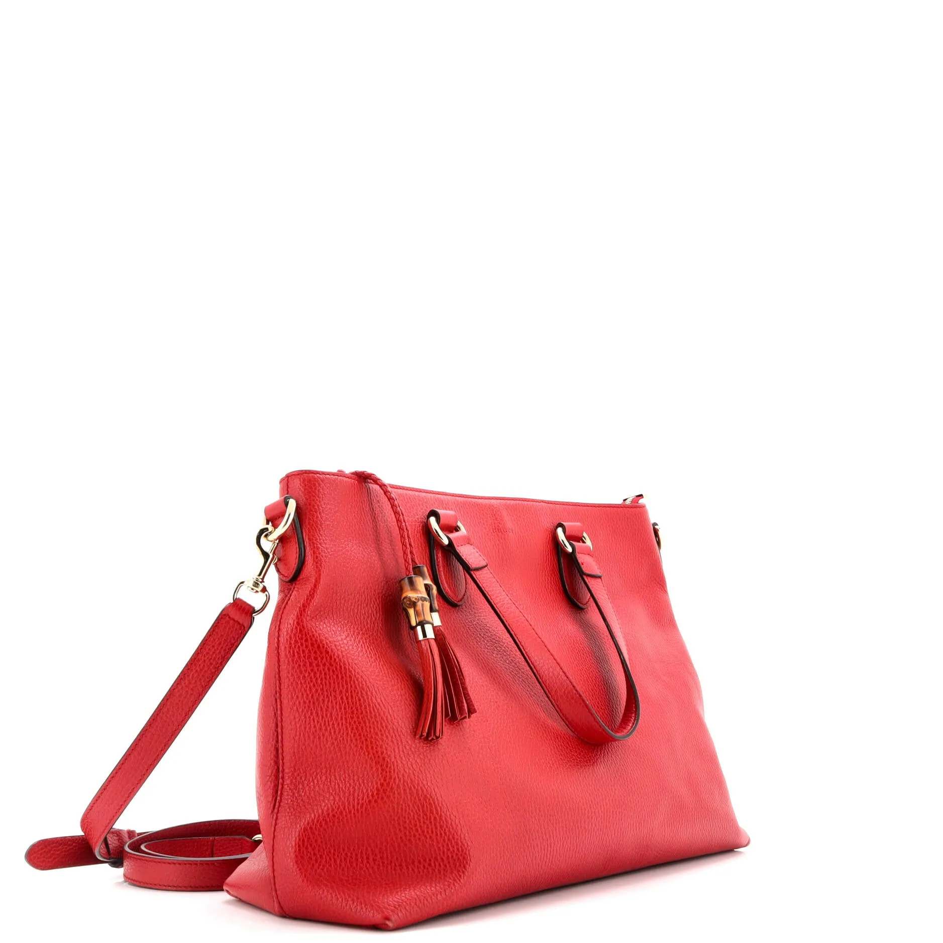 Gucci Bamboo Tassel Convertible Zip Tote