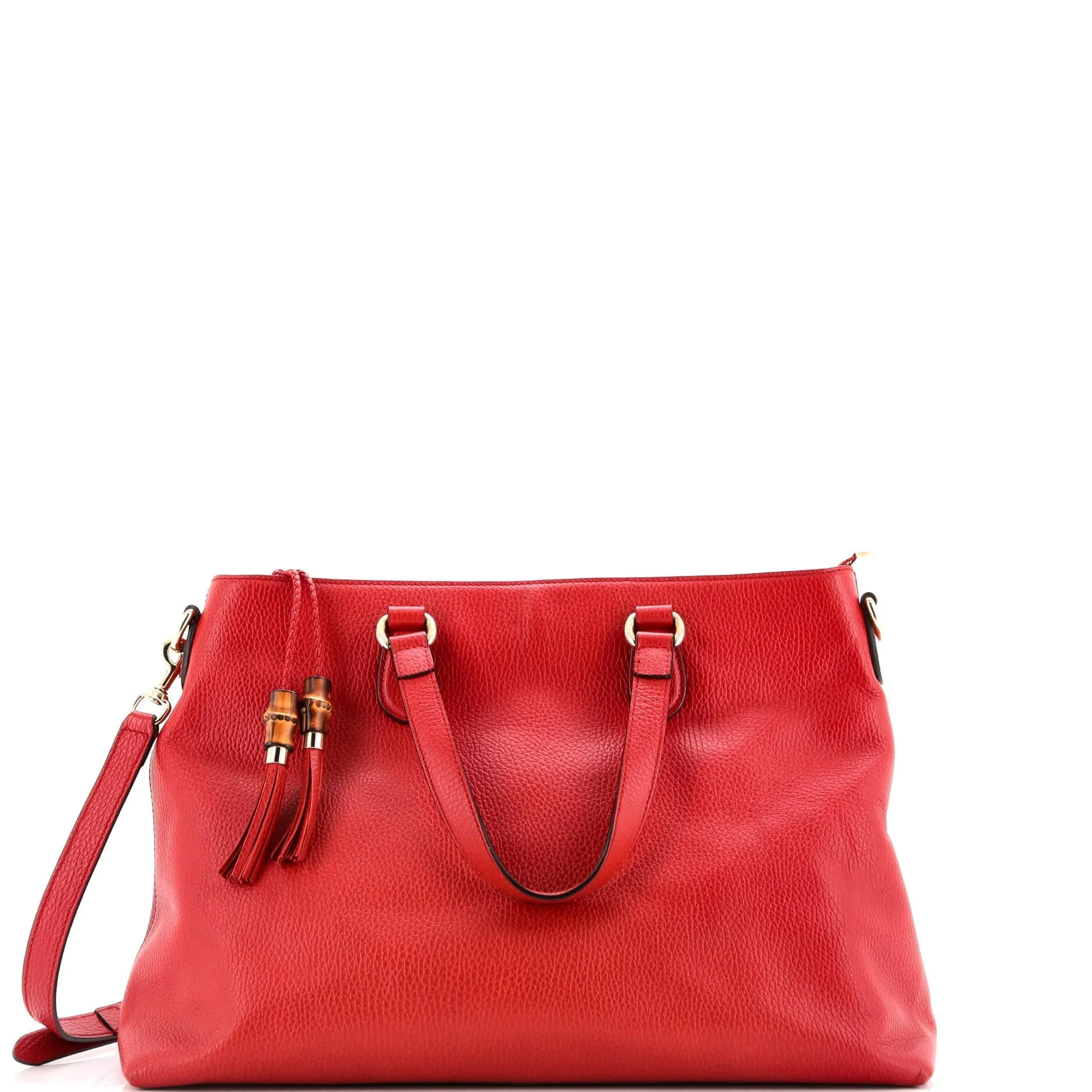 Gucci Bamboo Tassel Convertible Zip Tote