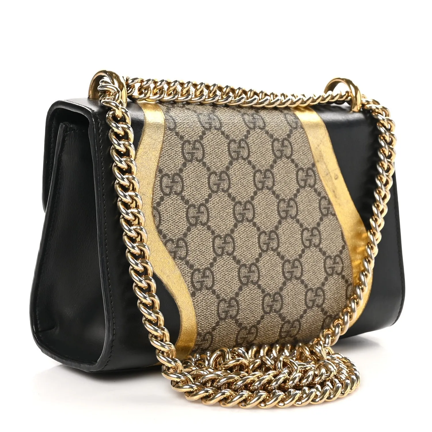 Gucci Calfskin Gg Supreme Small Padlock