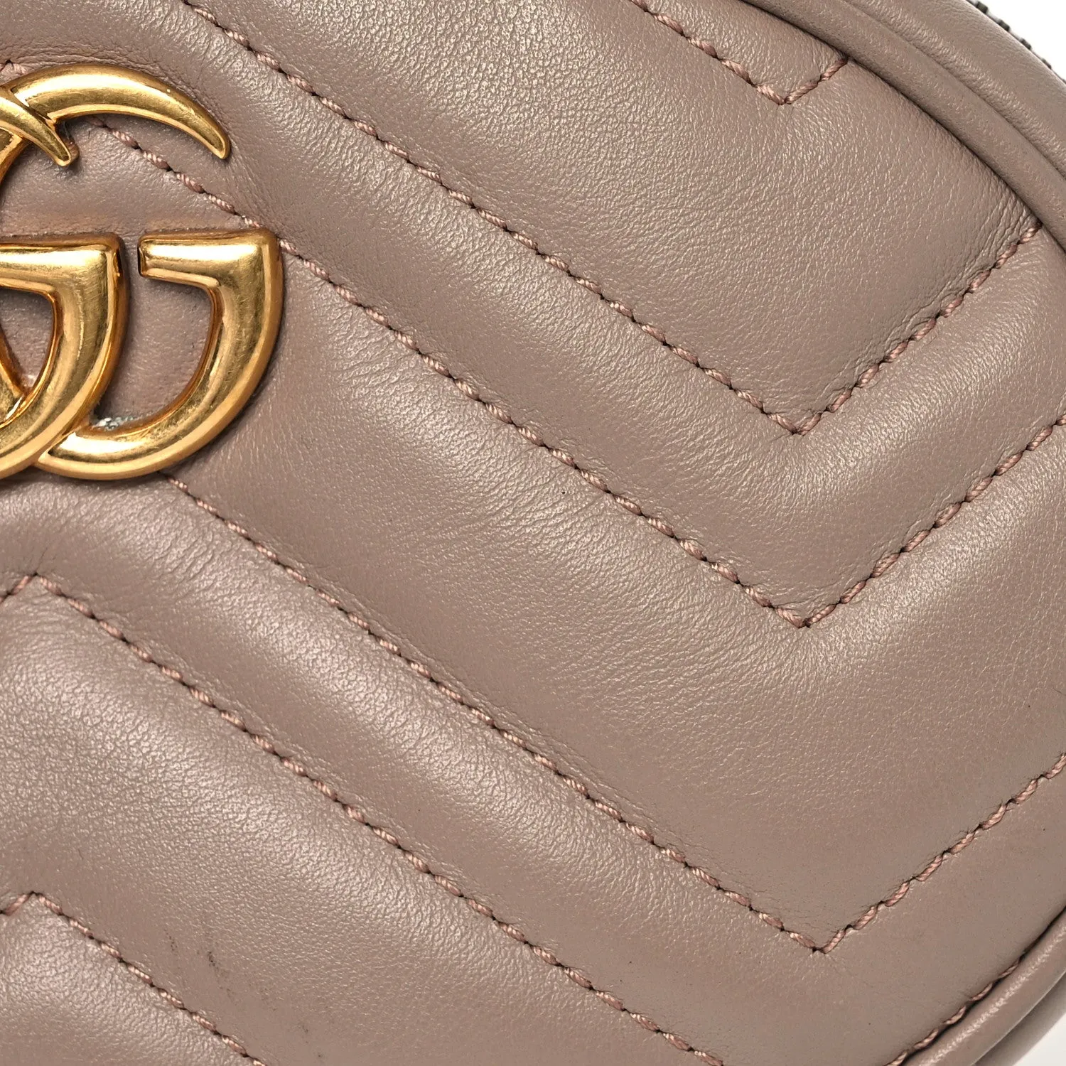 Gucci Calfskin Matelasse Gg Marmont Belt
