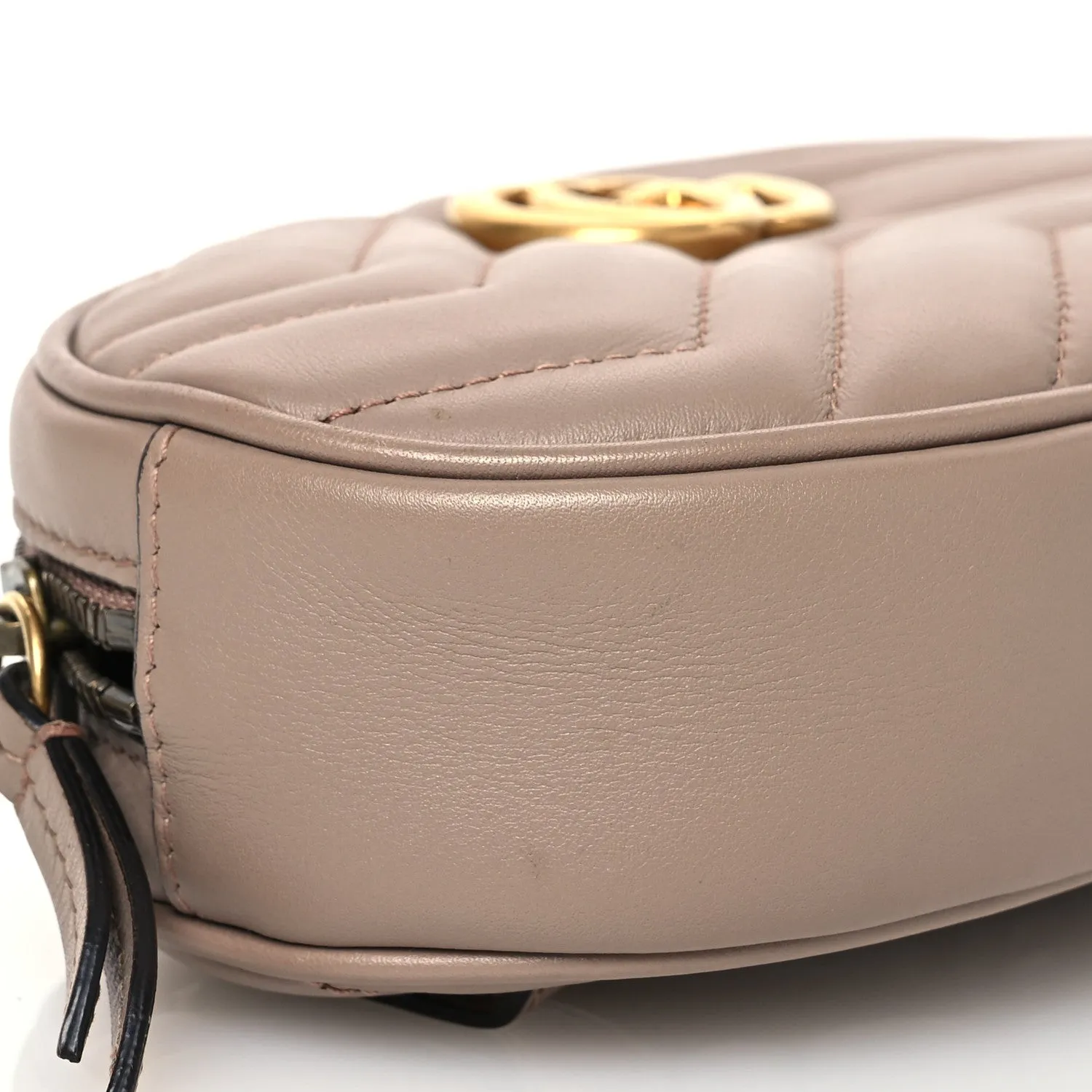 Gucci Calfskin Matelasse Gg Marmont Belt