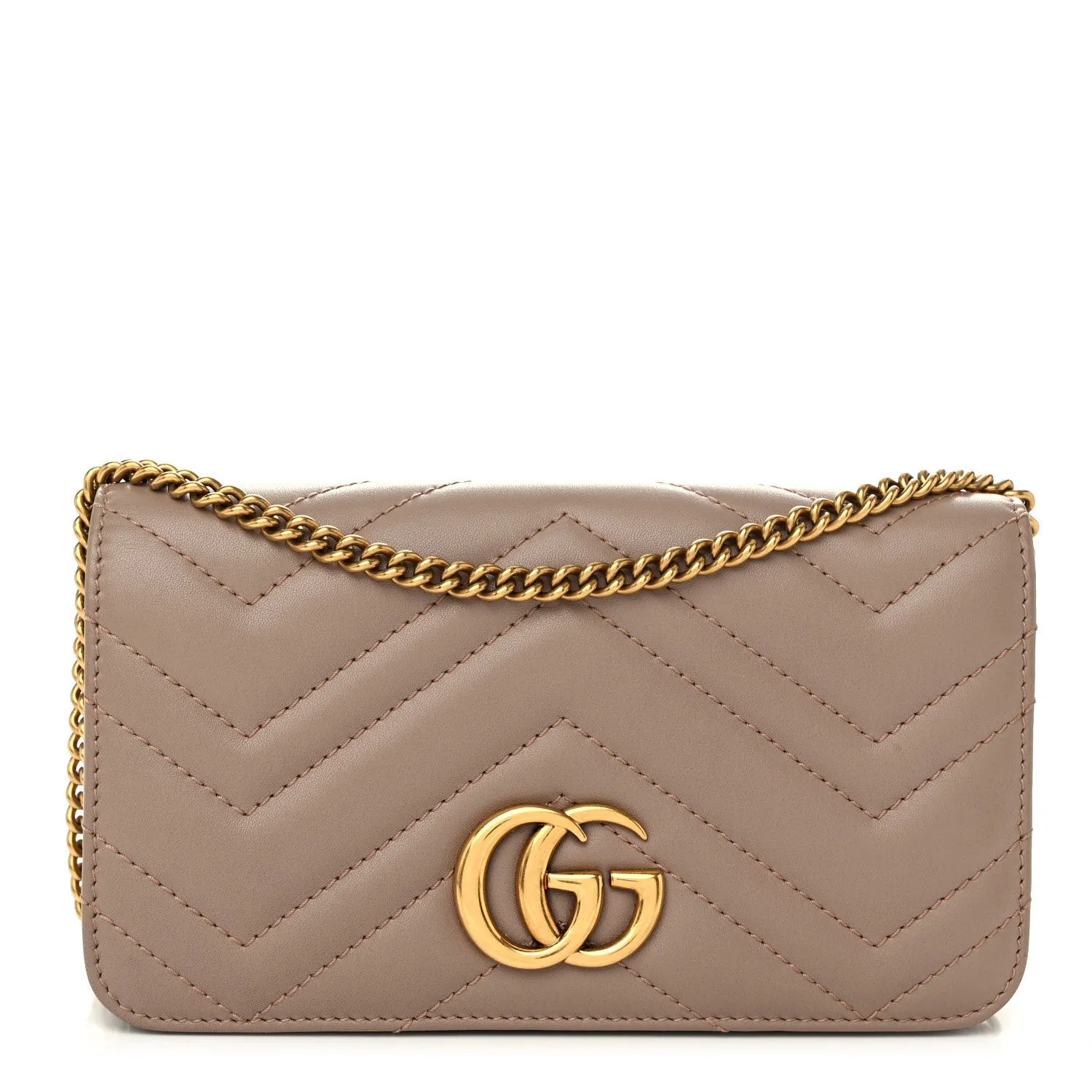 Gucci Calfskin Matelasse Gg Marmont Mini