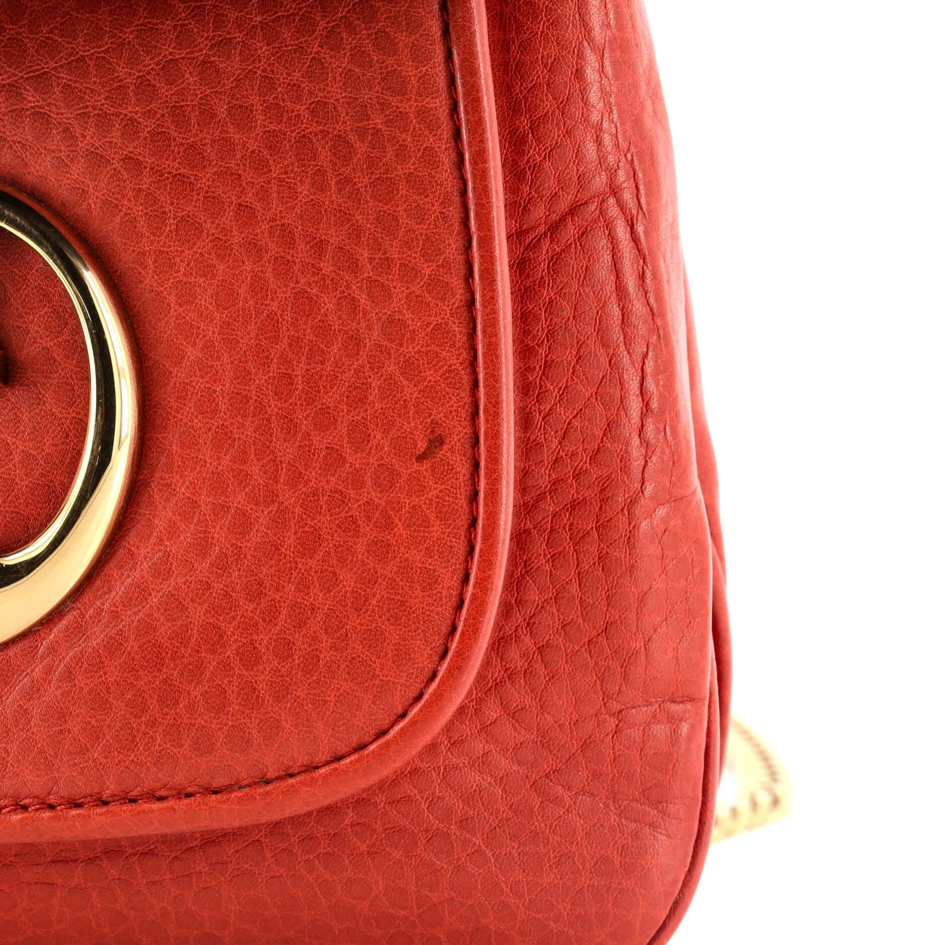 Gucci Chain Shoulder Bag Leather Small