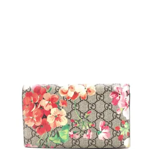 Gucci Chain Wallet Blooms Print Gg