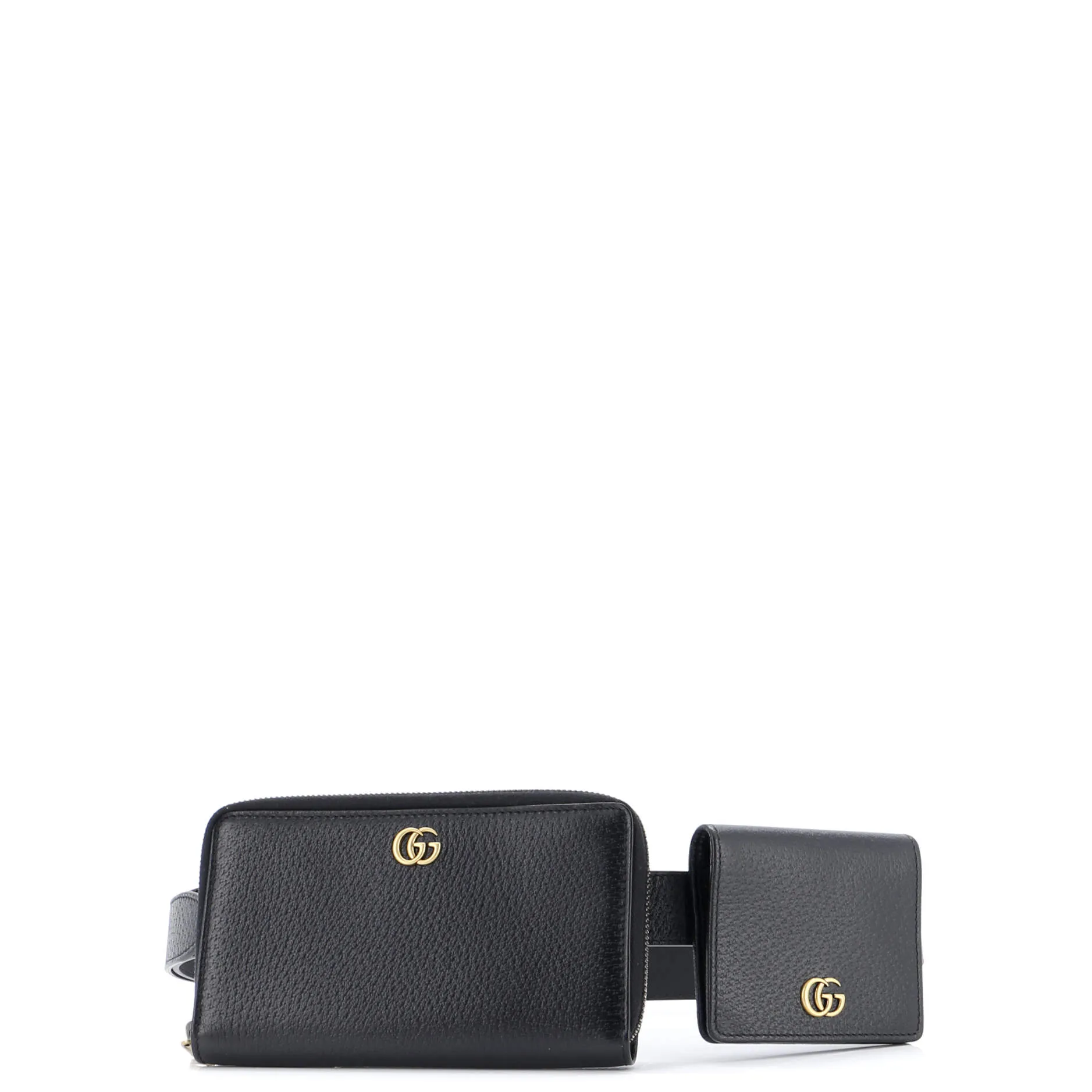 Gucci Gg Marmont Double Belt Bag Leather