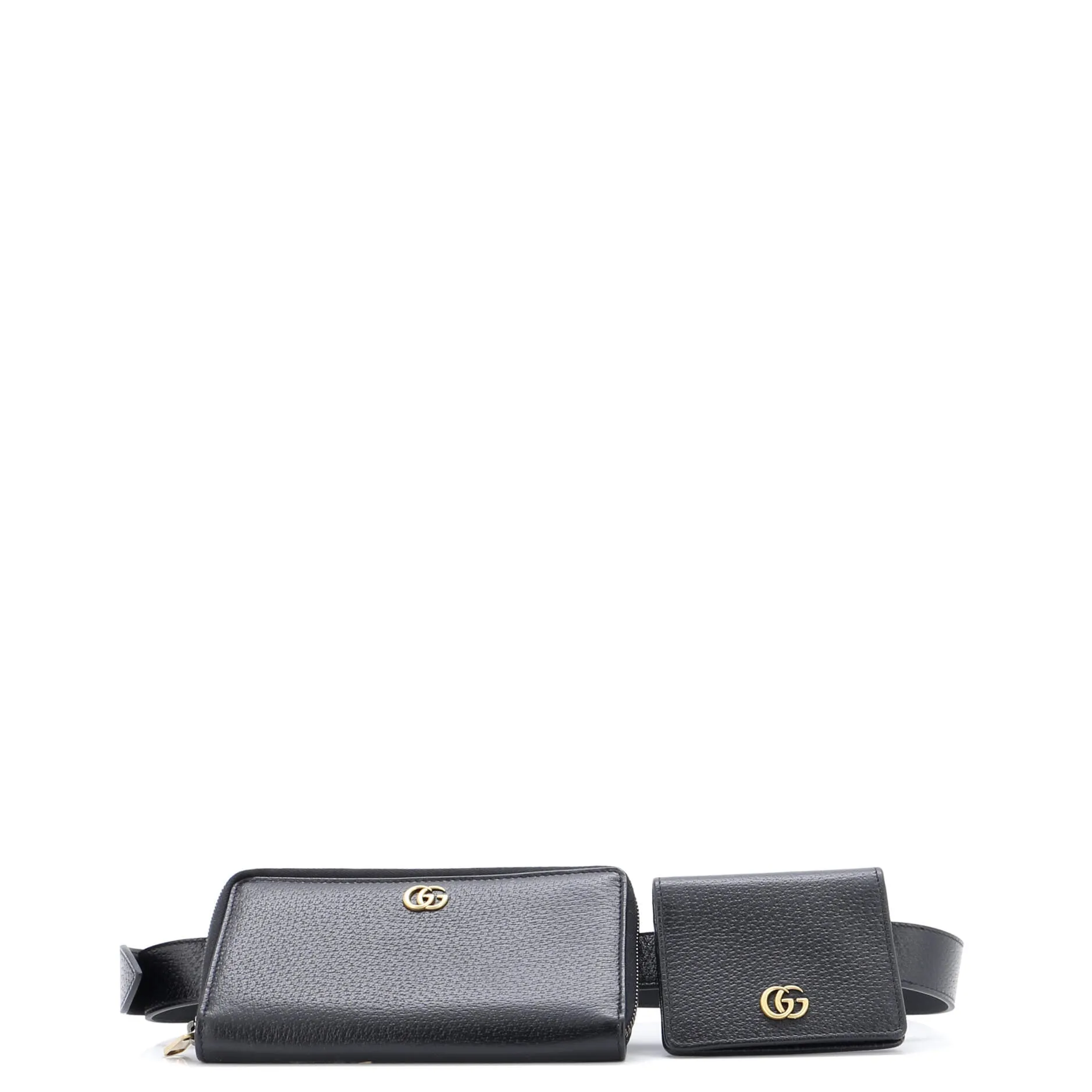 Gucci Gg Marmont Double Belt Bag Leather