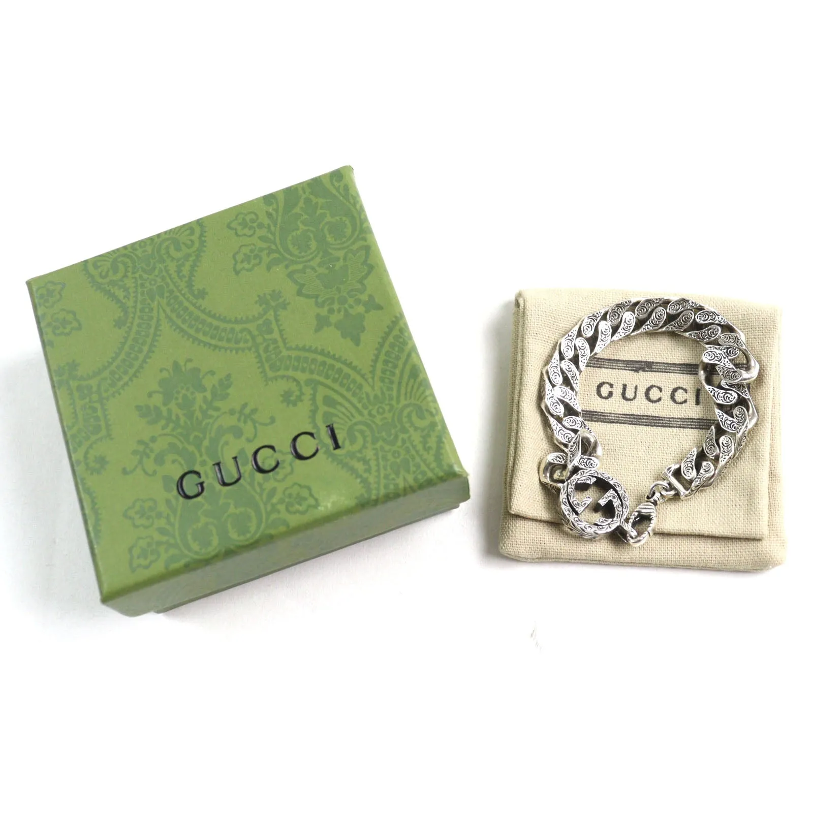 Gucci Interlocking G AG925 Bracelet Size 17