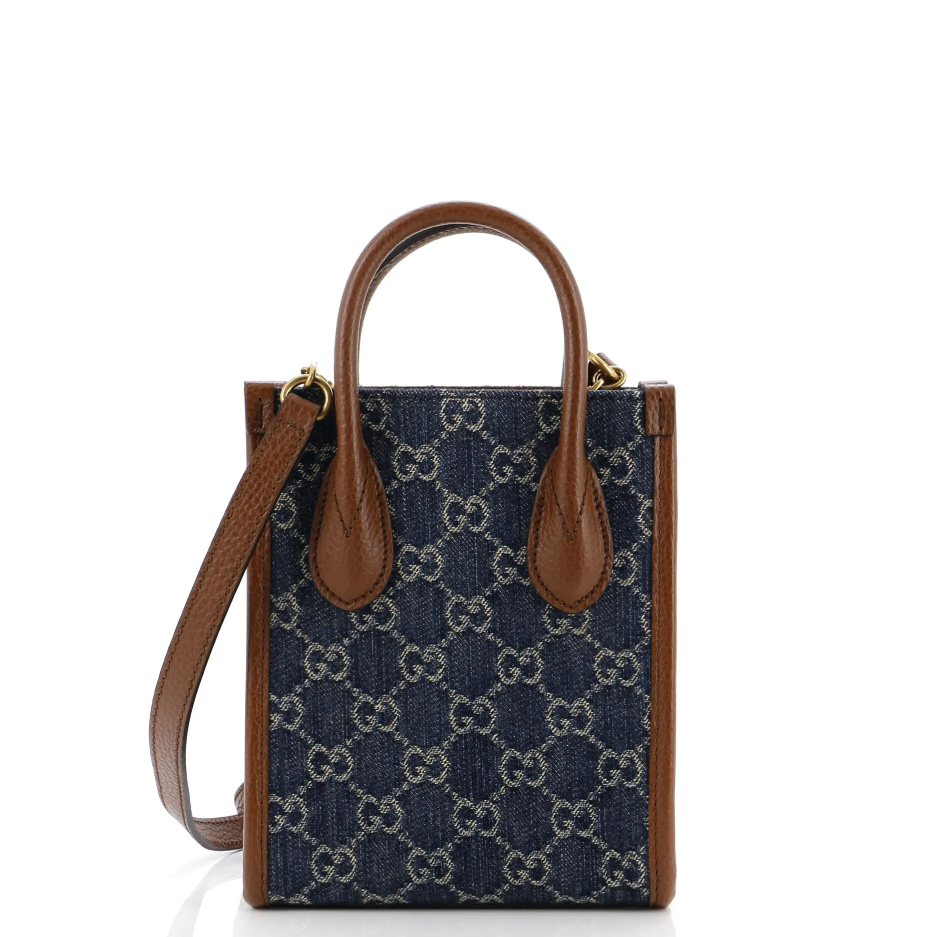 Gucci Interlocking G Patch Tote Gg Denim