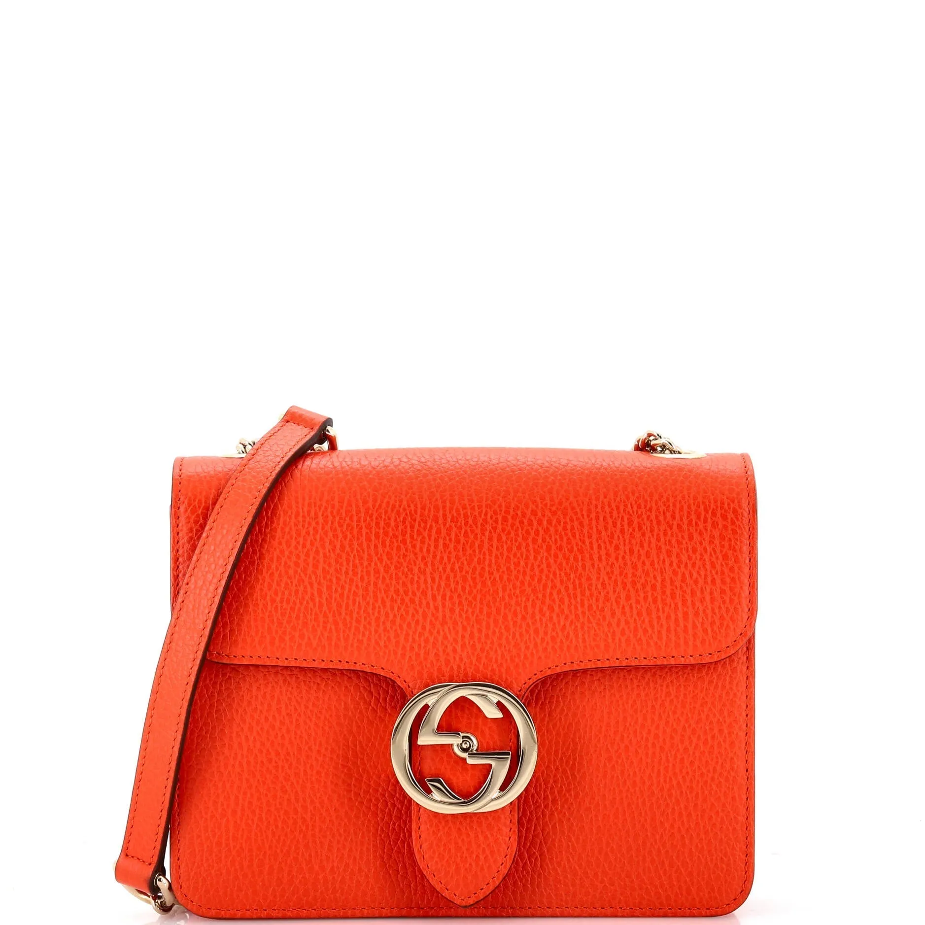 Gucci Interlocking Shoulder Bag Leather