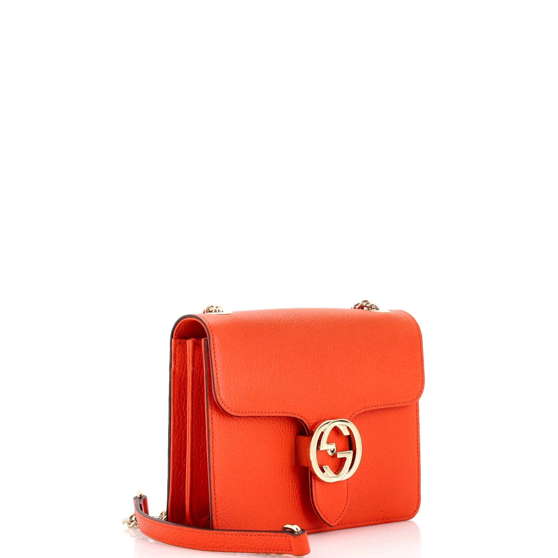 Gucci Interlocking Shoulder Bag Leather