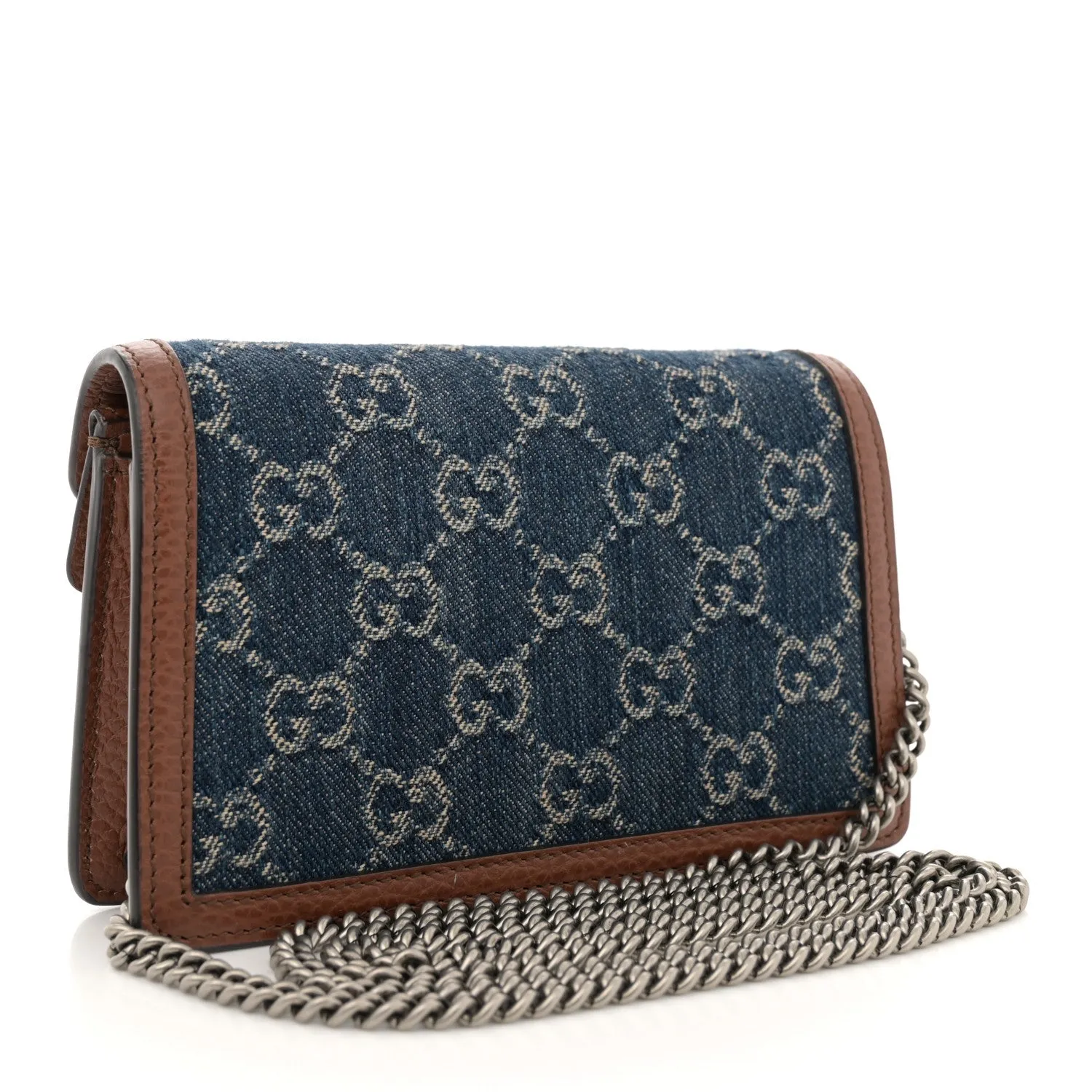 Gucci New Denim Gg Dollar Calfskin