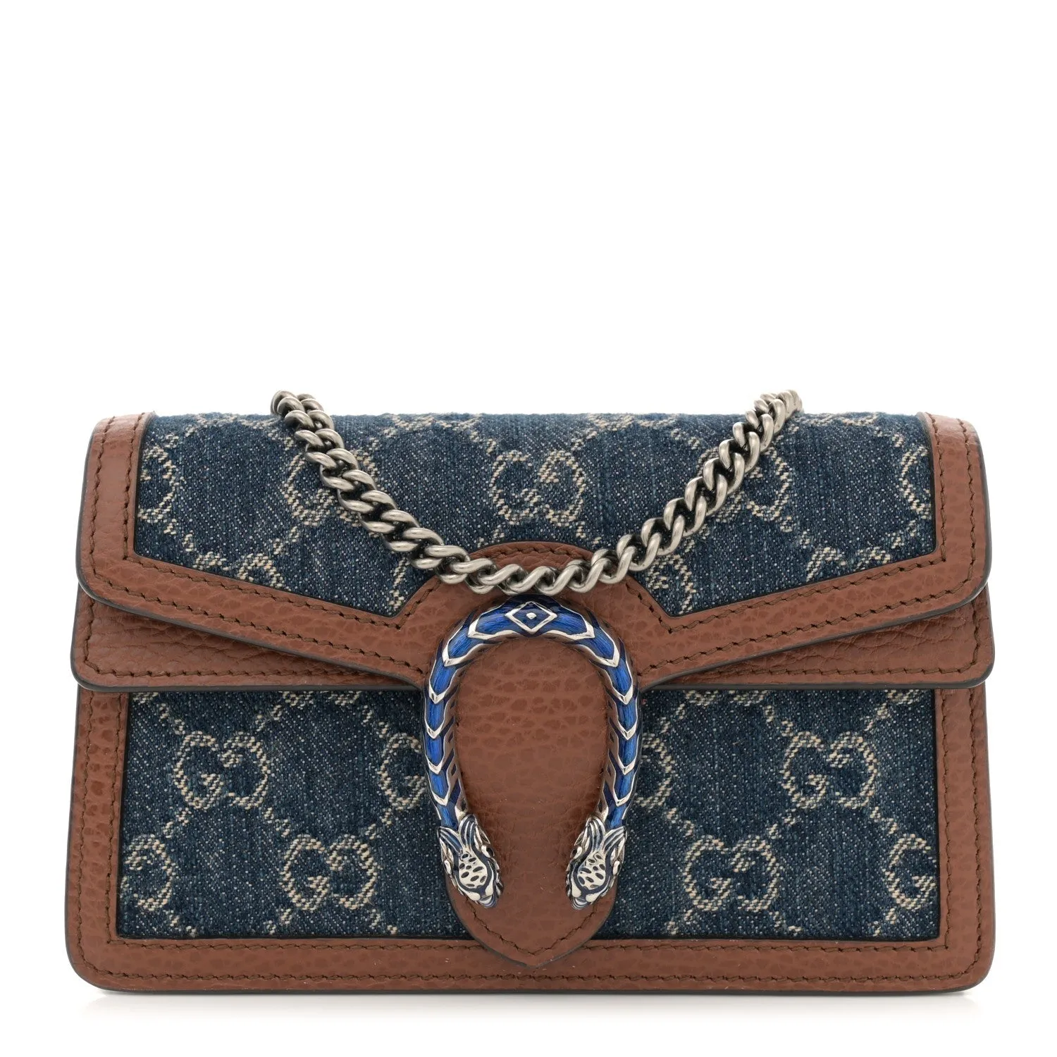 Gucci New Denim Gg Dollar Calfskin