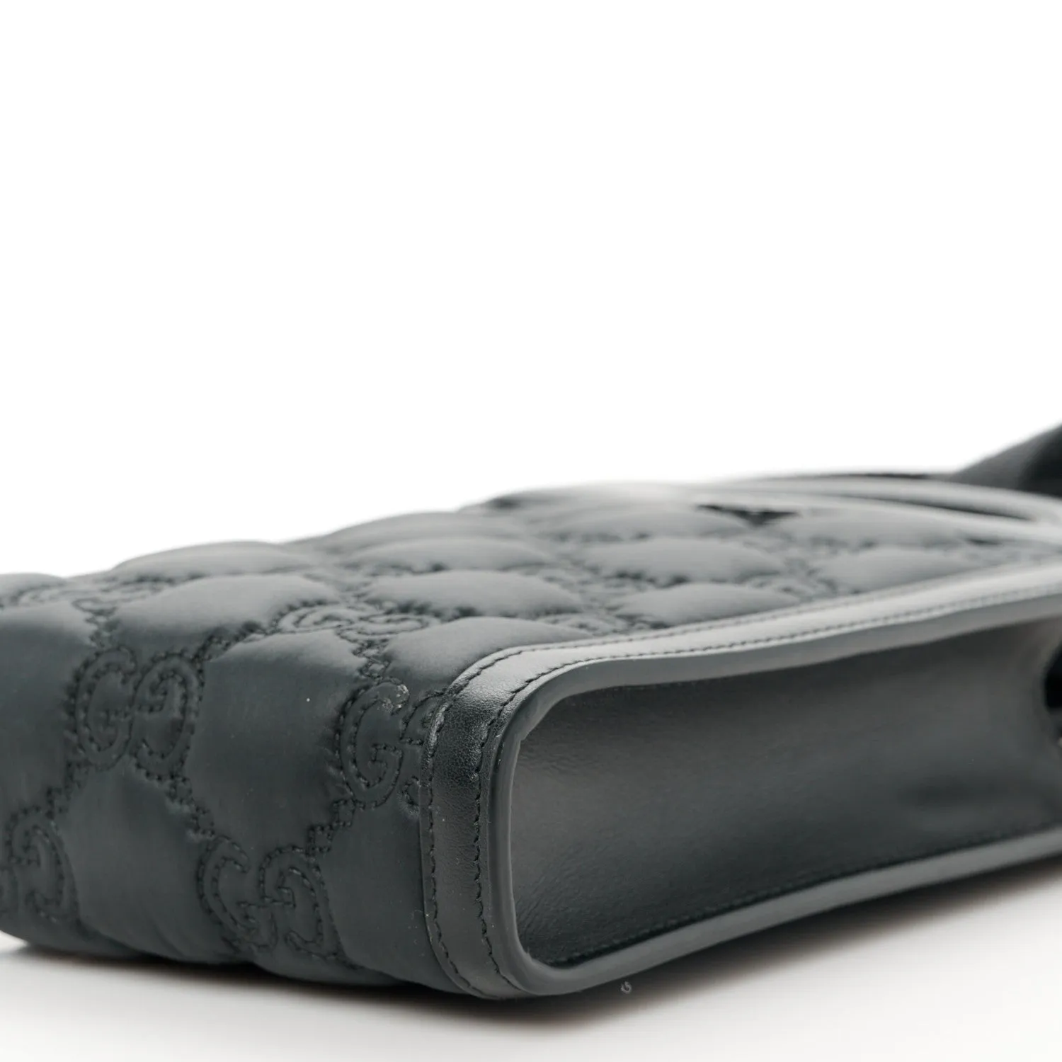 Gucci Nylon Calfskin Enamel Gg Matelasse