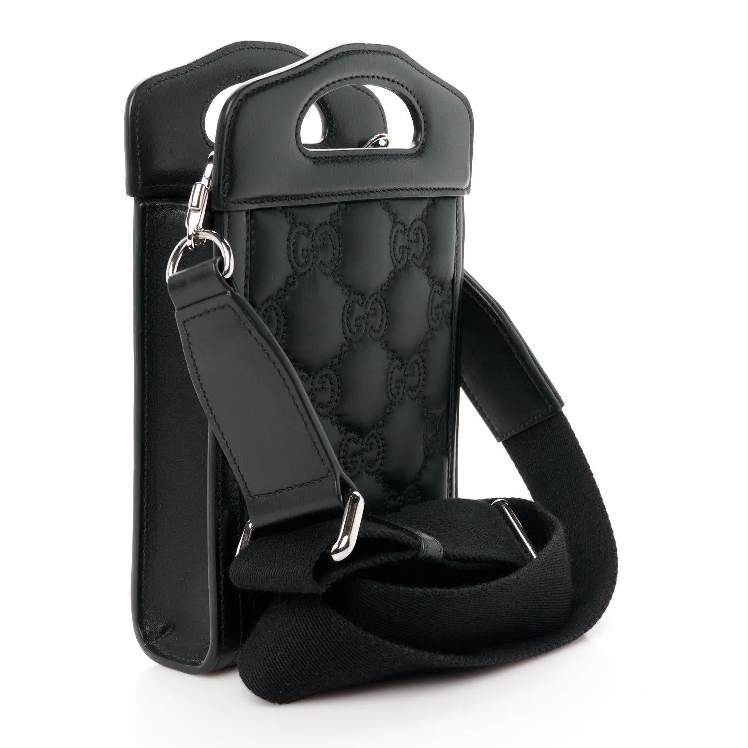 Gucci Nylon Calfskin Enamel Gg Matelasse