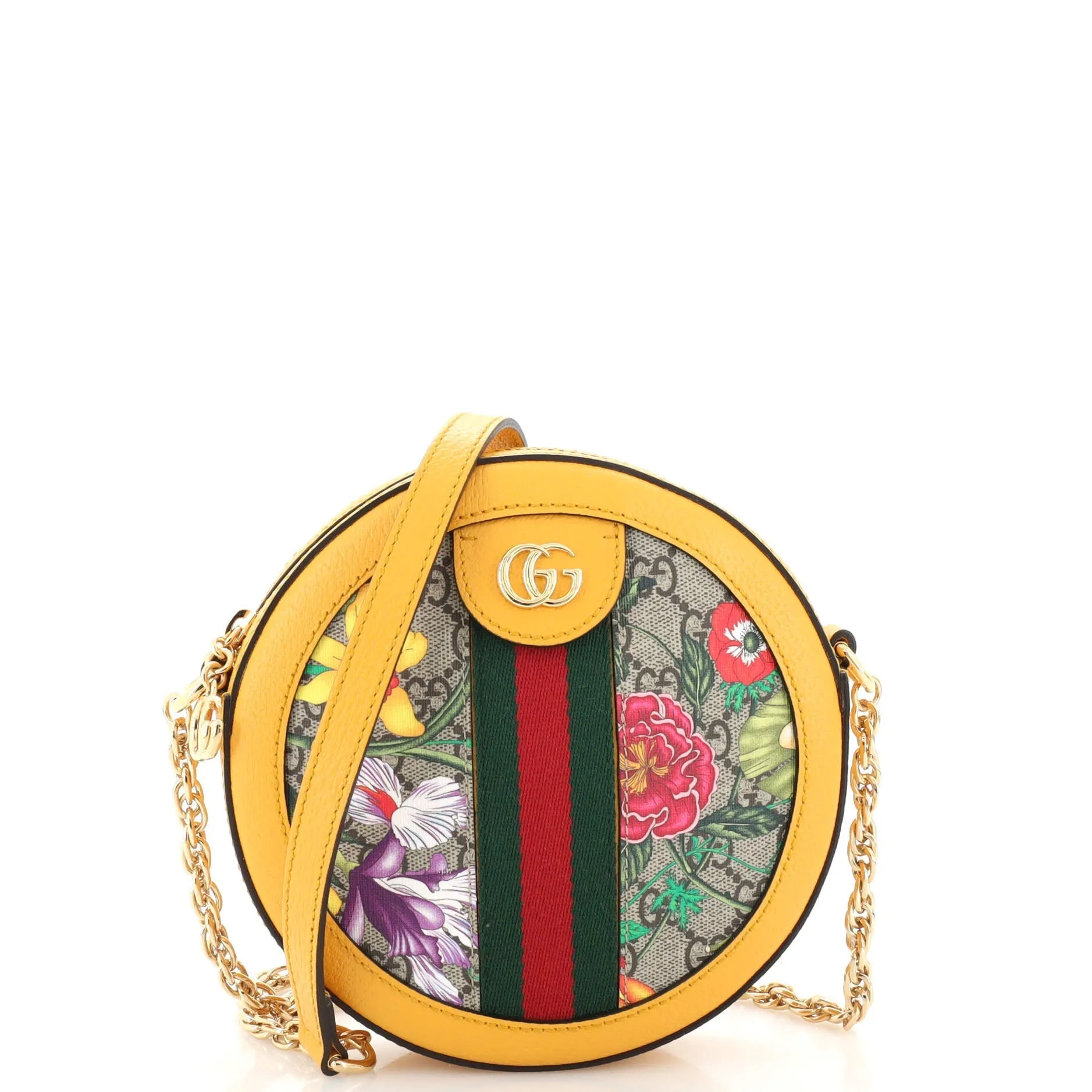 Gucci Ophidia Round Shoulder Bag Flora