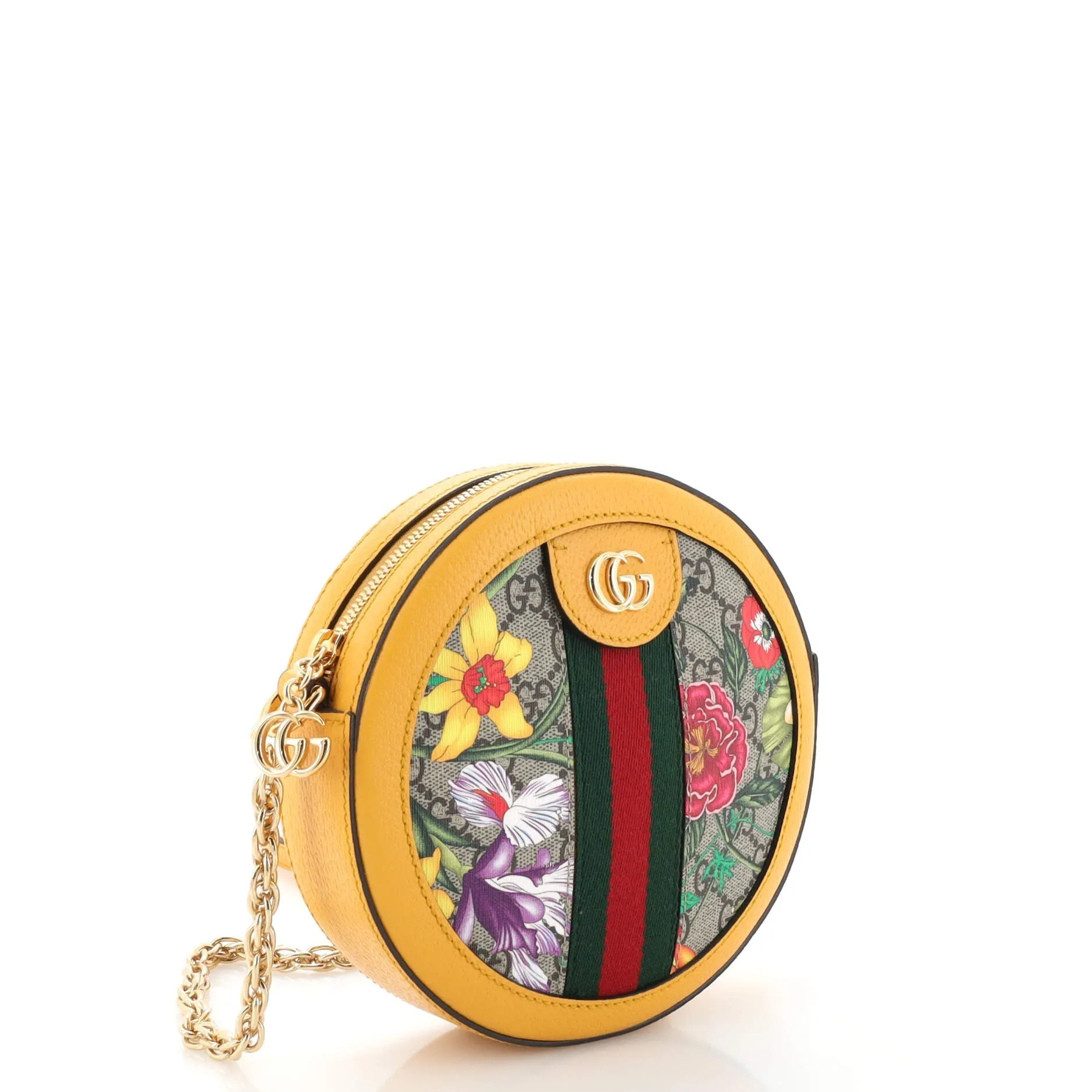 Gucci Ophidia Round Shoulder Bag Flora