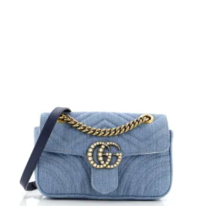 Gucci Pearly Gg Marmont Flap Bag