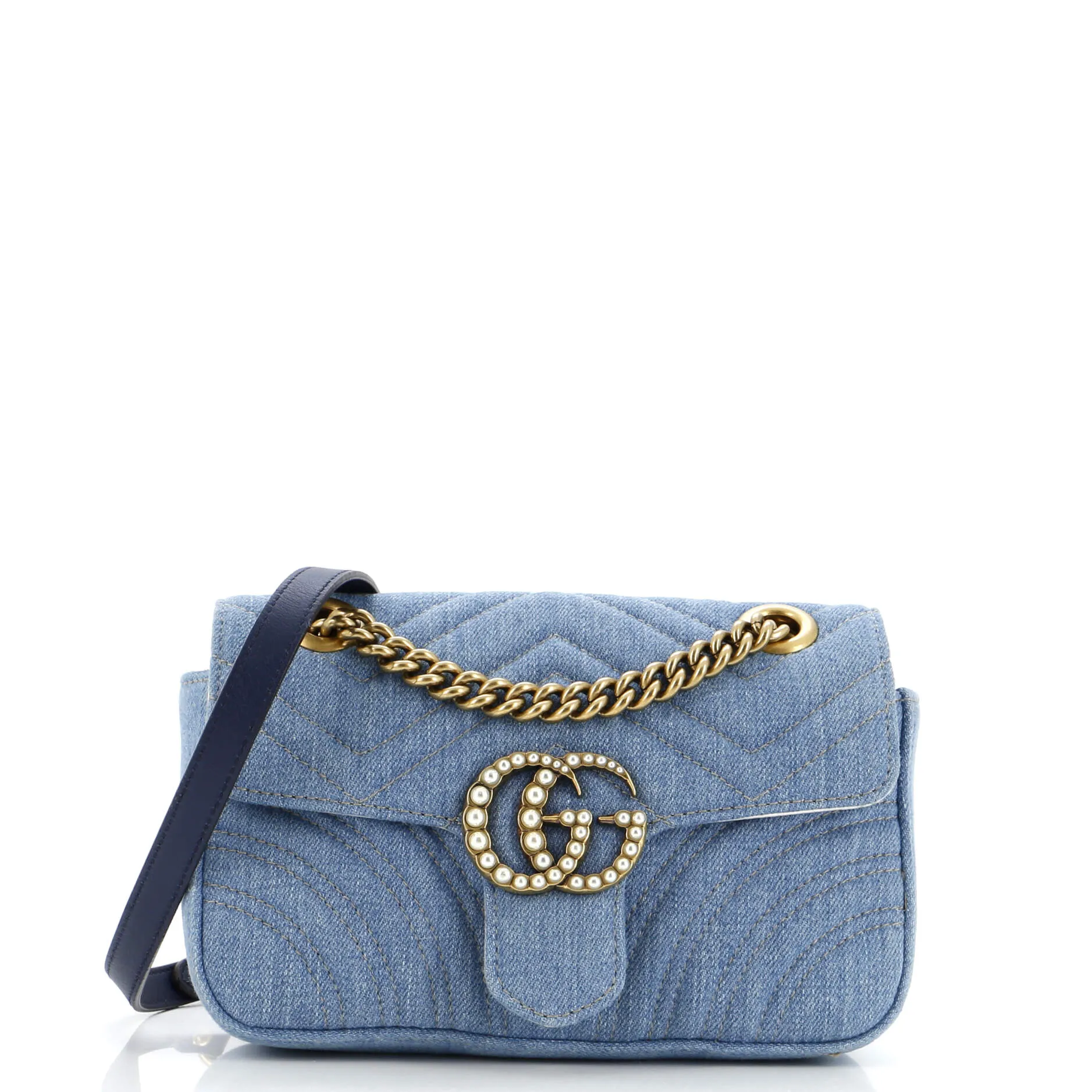 Gucci Pearly Gg Marmont Flap Bag