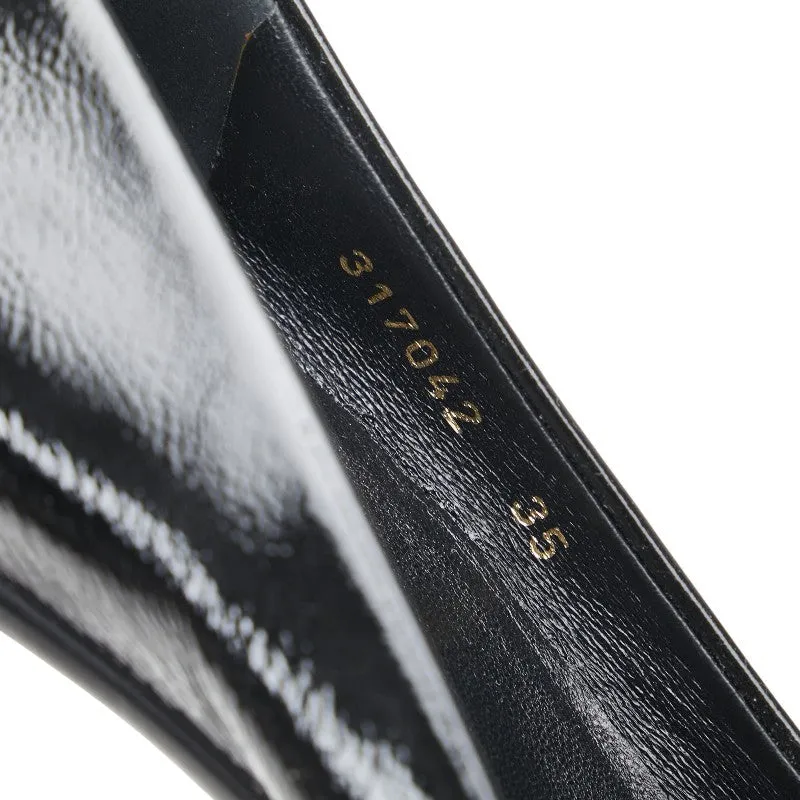 Gucci Ribbon Interlocking G Patent Leather Pumps