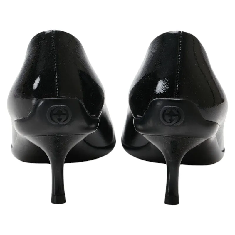 Gucci Ribbon Interlocking G Patent Leather Pumps