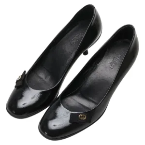 Gucci Ribbon Interlocking G Patent Leather Pumps