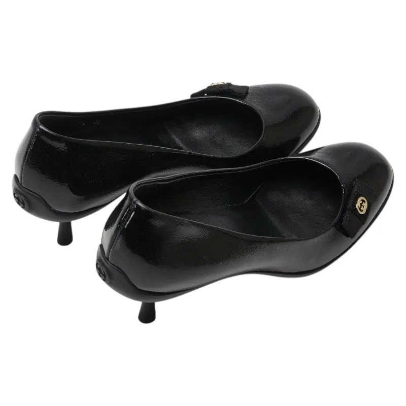 Gucci Ribbon Interlocking G Patent Leather Pumps