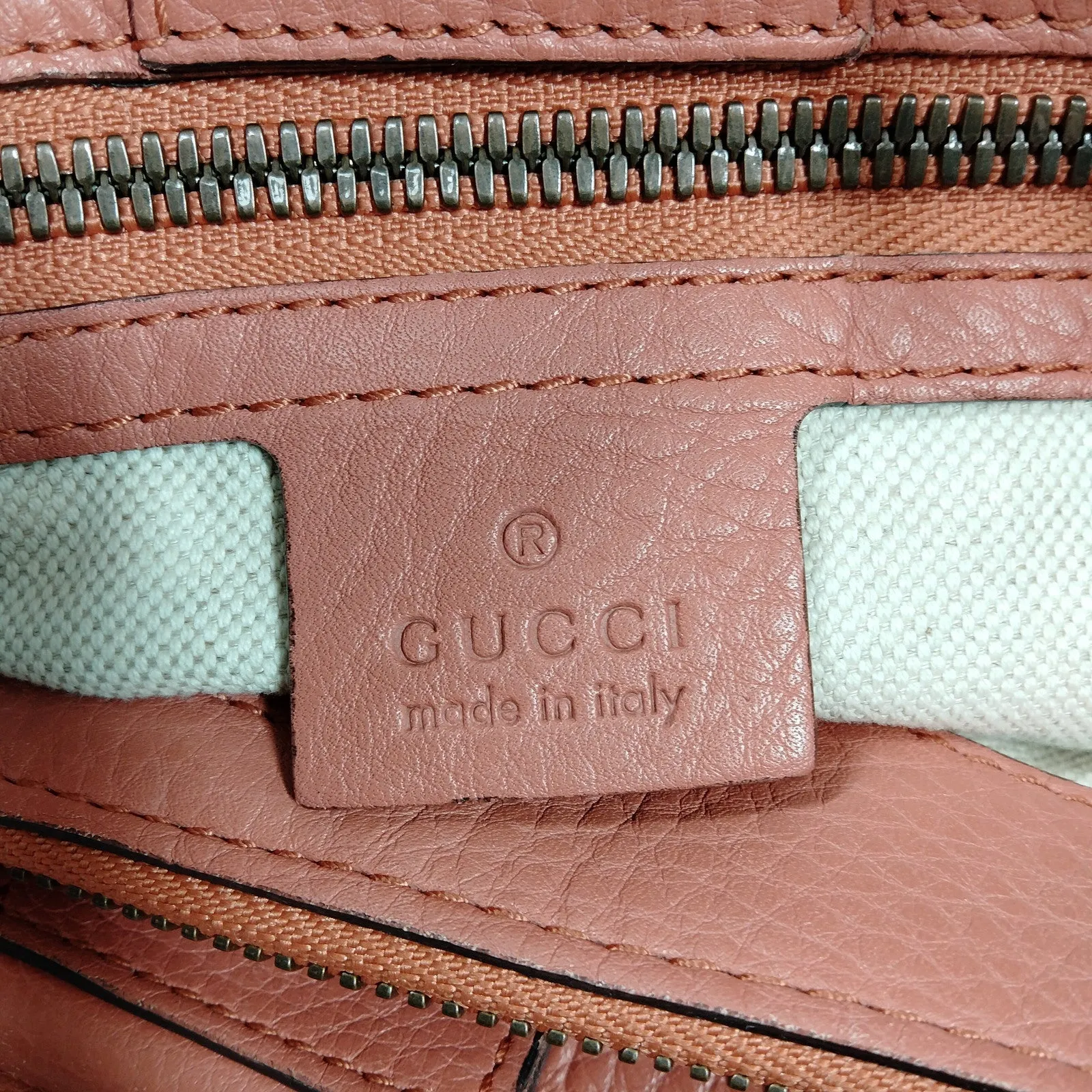 Gucci Tote Bag Bamboo Pink Leather