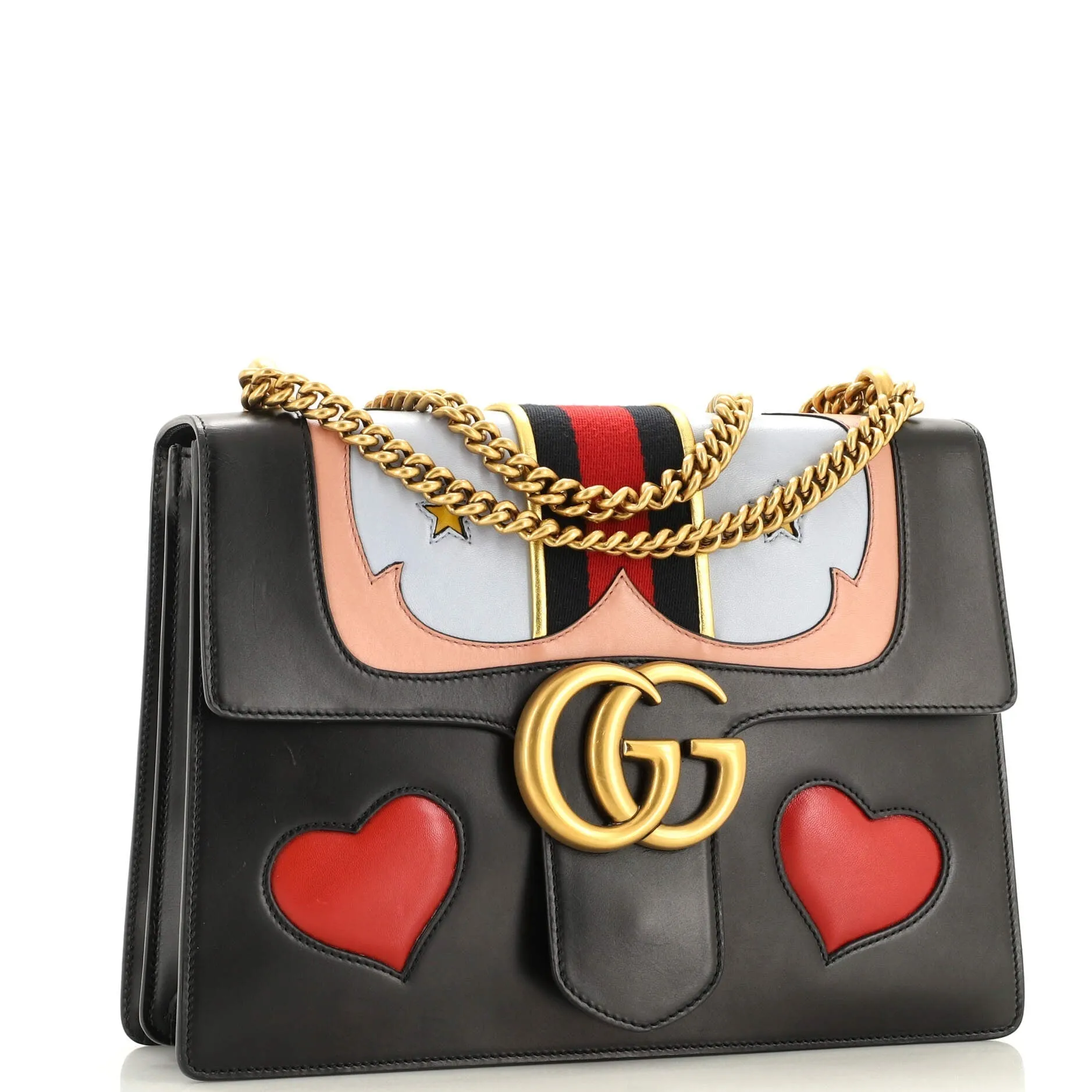 Gucci Web Heart Gg Marmont Chain
