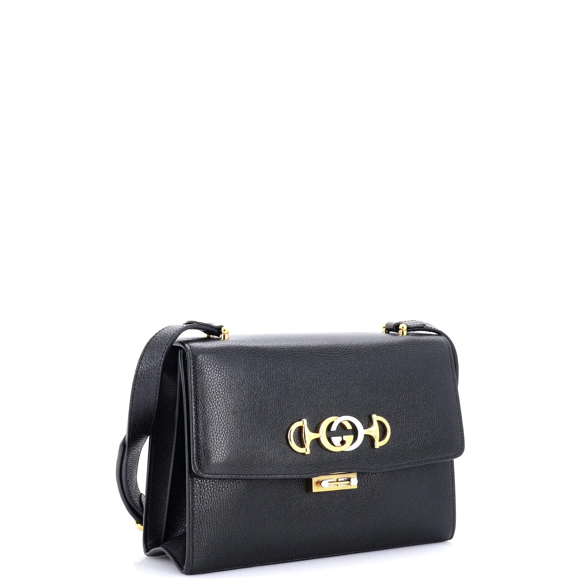 Gucci Zumi Flap Shoulder Bag Leather