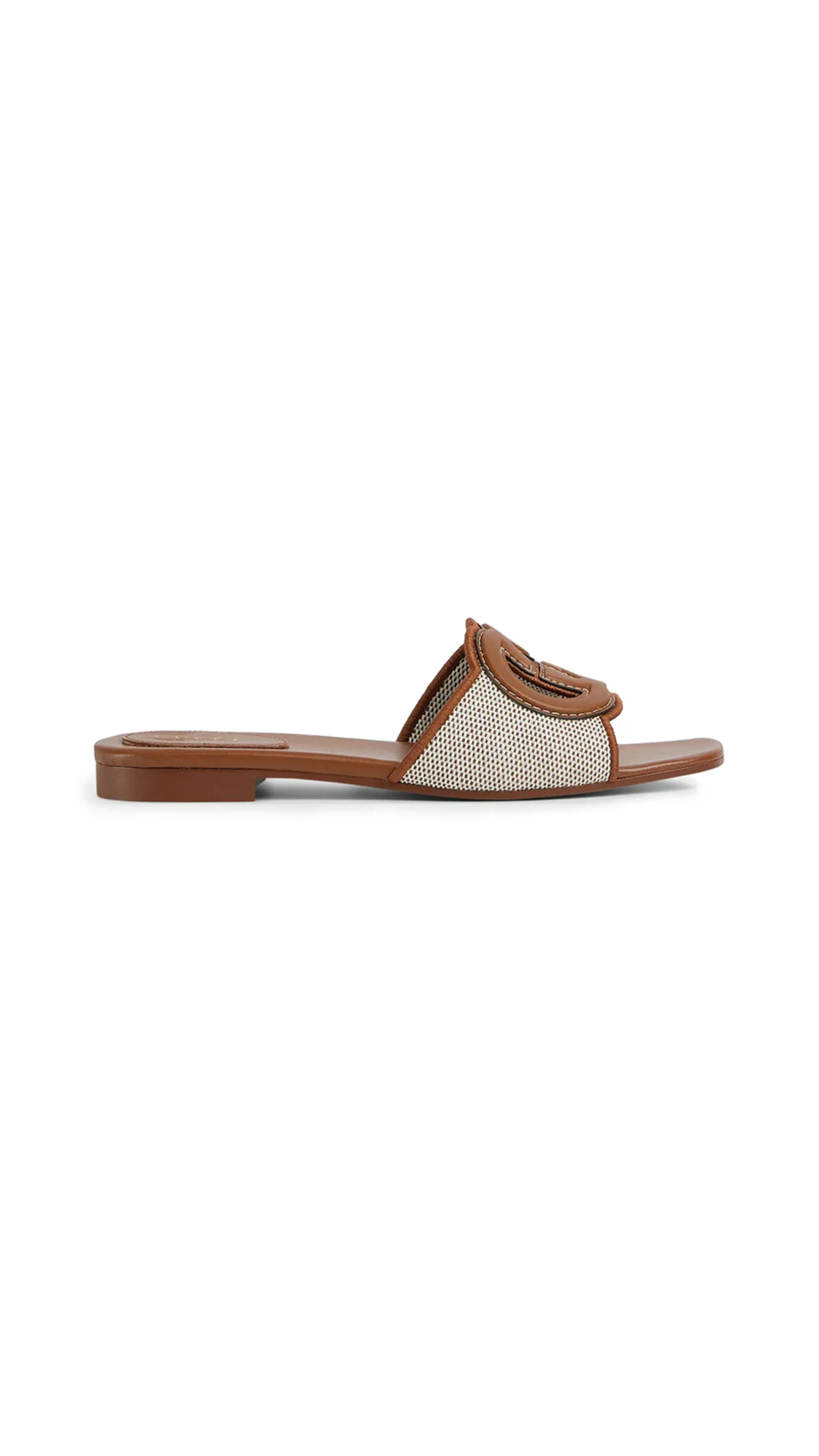 Interlocking G Slide Sandal - Brown