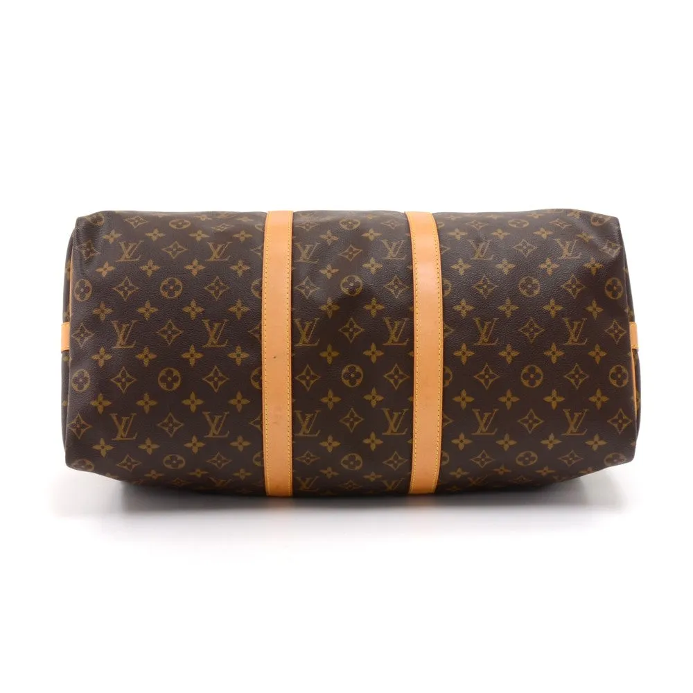Keepall 50 Bandouliere Monogram Canvas Travel Bag with Strap
