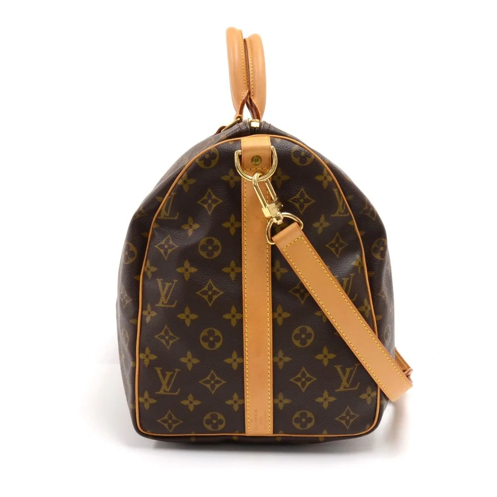Keepall 50 Bandouliere Monogram Canvas Travel Bag with Strap