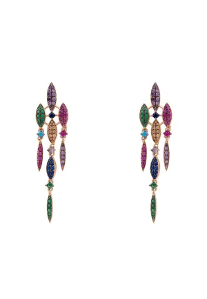 Latelita London Valencia Rainbow Earrings Rosegold