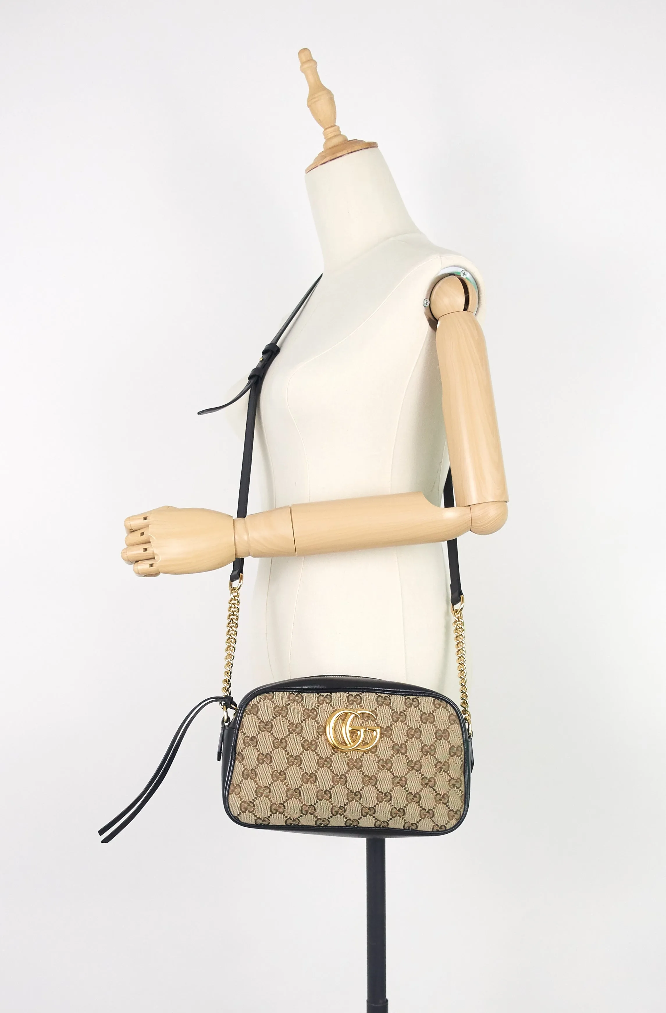 Marmont Small Canvas Chain Shoulder Bag