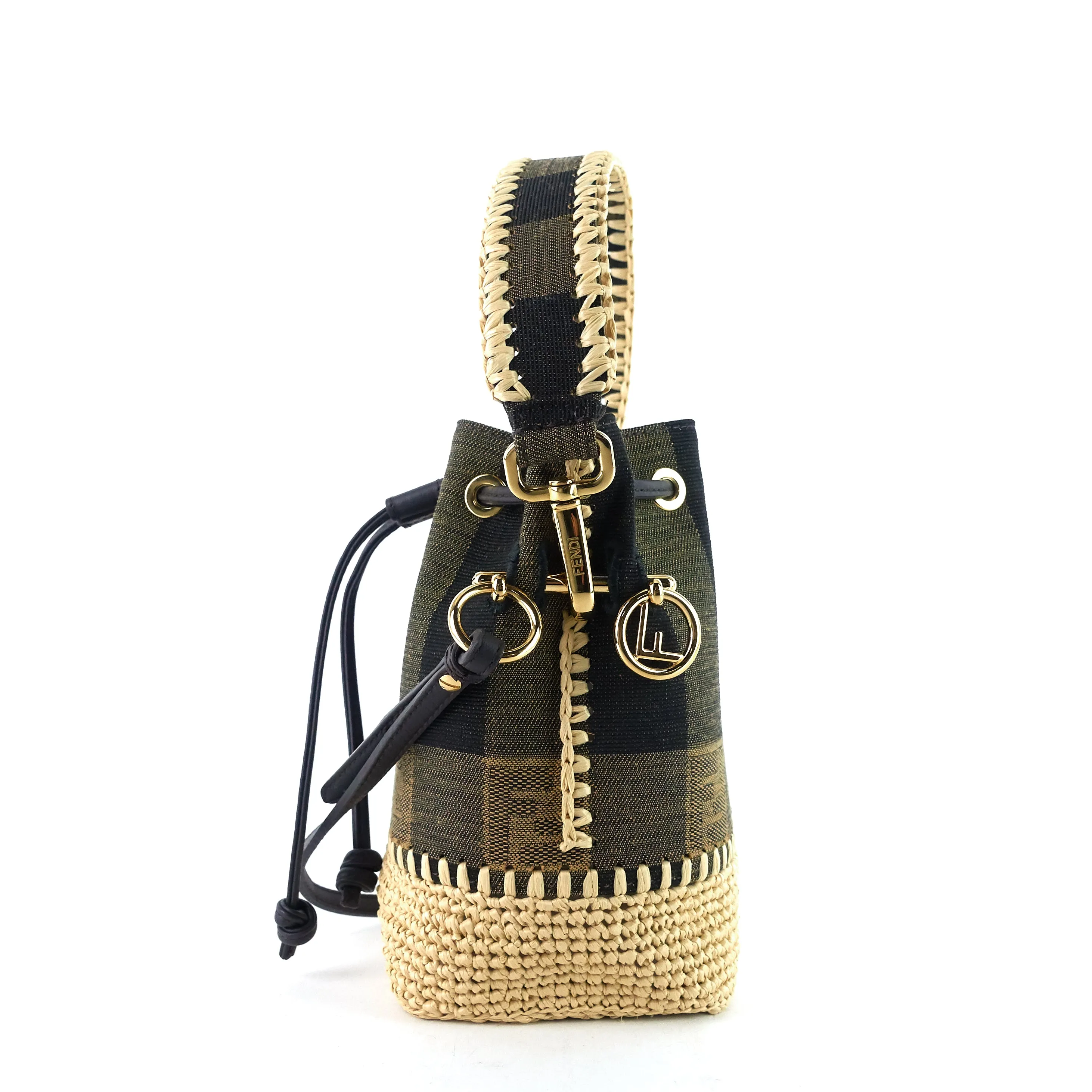Mon Tresor Mini Pequin Canvas Bucket Bag