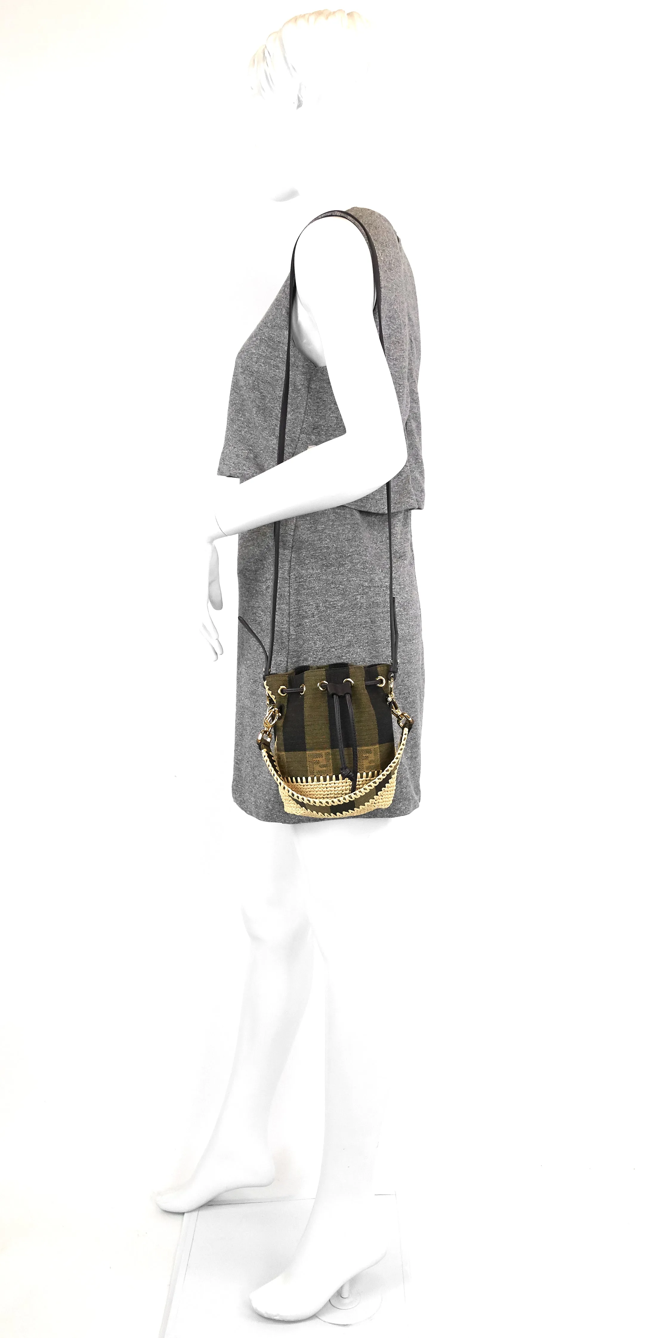 Mon Tresor Mini Pequin Canvas Bucket Bag